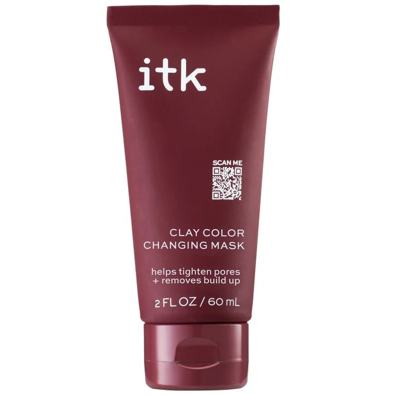 ITK Clay Color Changing  Mask with Kaolin Clay |Deep Pore Cleanser + Pore Minimizer, 2 oz | Walmart (US)