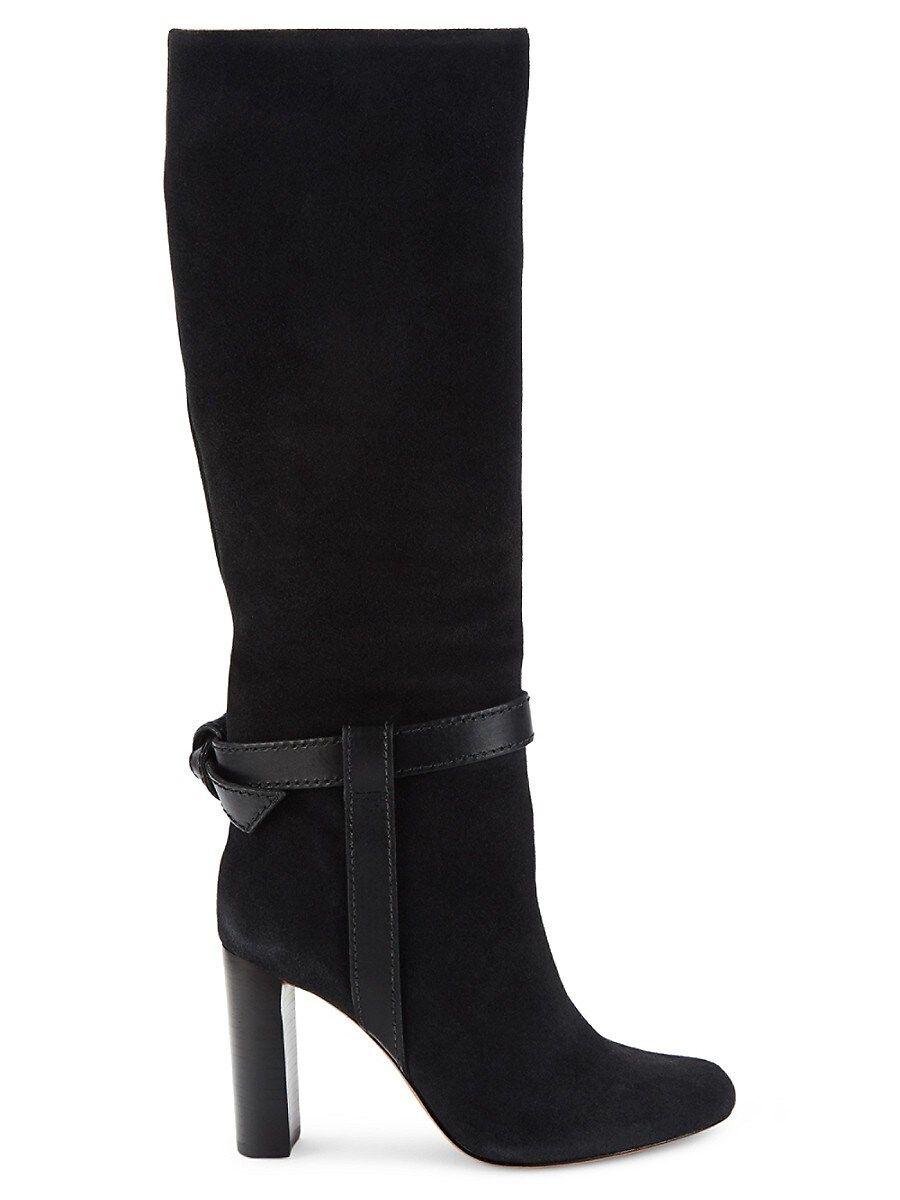 Alexandre Birman Women's Saddlery Clarita Suede Tall Boots - Black - Size 41 (11) | Saks Fifth Avenue OFF 5TH