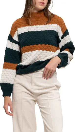 Stripe Pointelle Knit Sweater | Nordstrom Rack