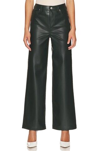 BLANKNYC Faux Leather Franklin Rib Cage Straight in Deep Forest from Revolve.com | Revolve Clothing (Global)