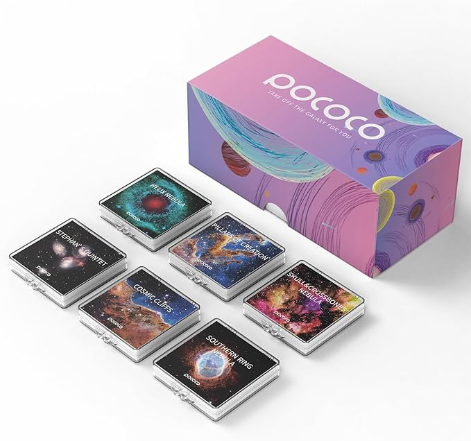 POCOCO Fixed Star and Nebula Series Galaxy Star Projector Night Light Discs: Realistic Galaxy Pat... | Amazon (US)