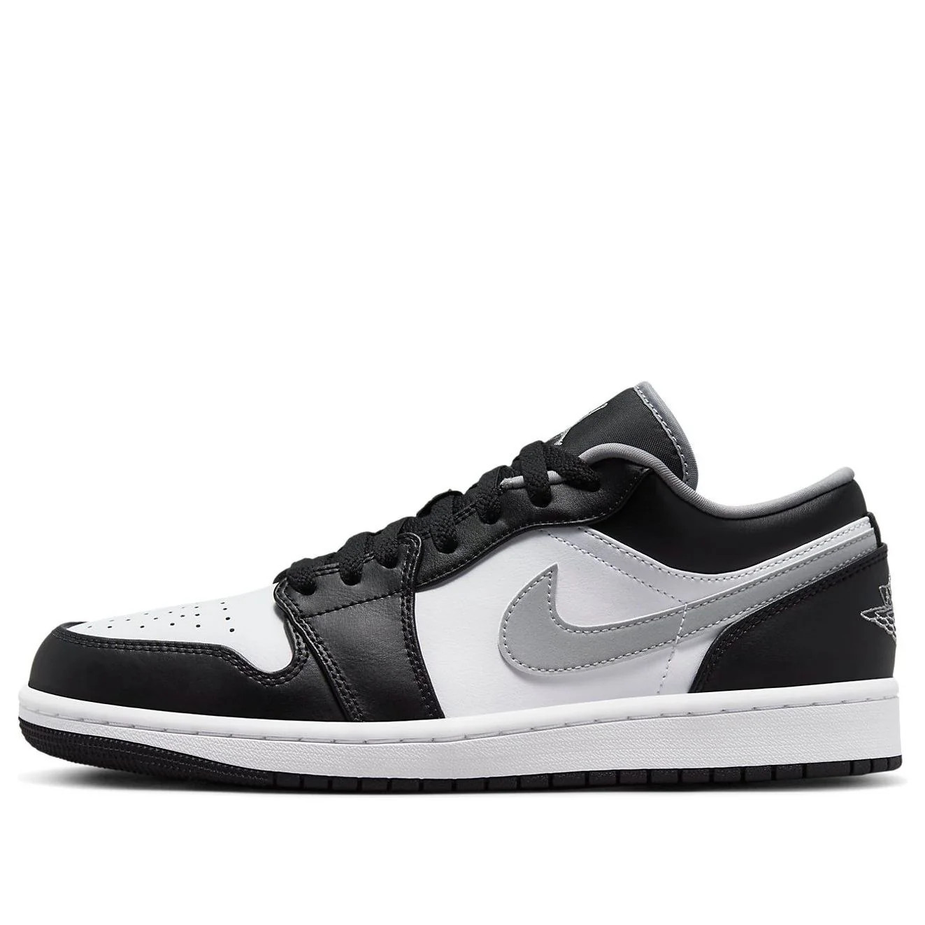 Air Jordan 1 Low 'Black White Grey' 553558-040 | KICKS CREW