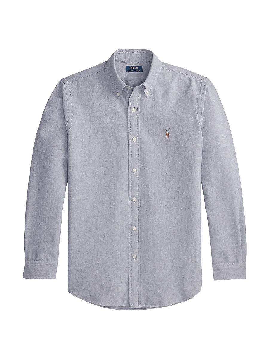 Men's Cotton Button-Down Oxford Shirt - Navy - Size XXL | Saks Fifth Avenue