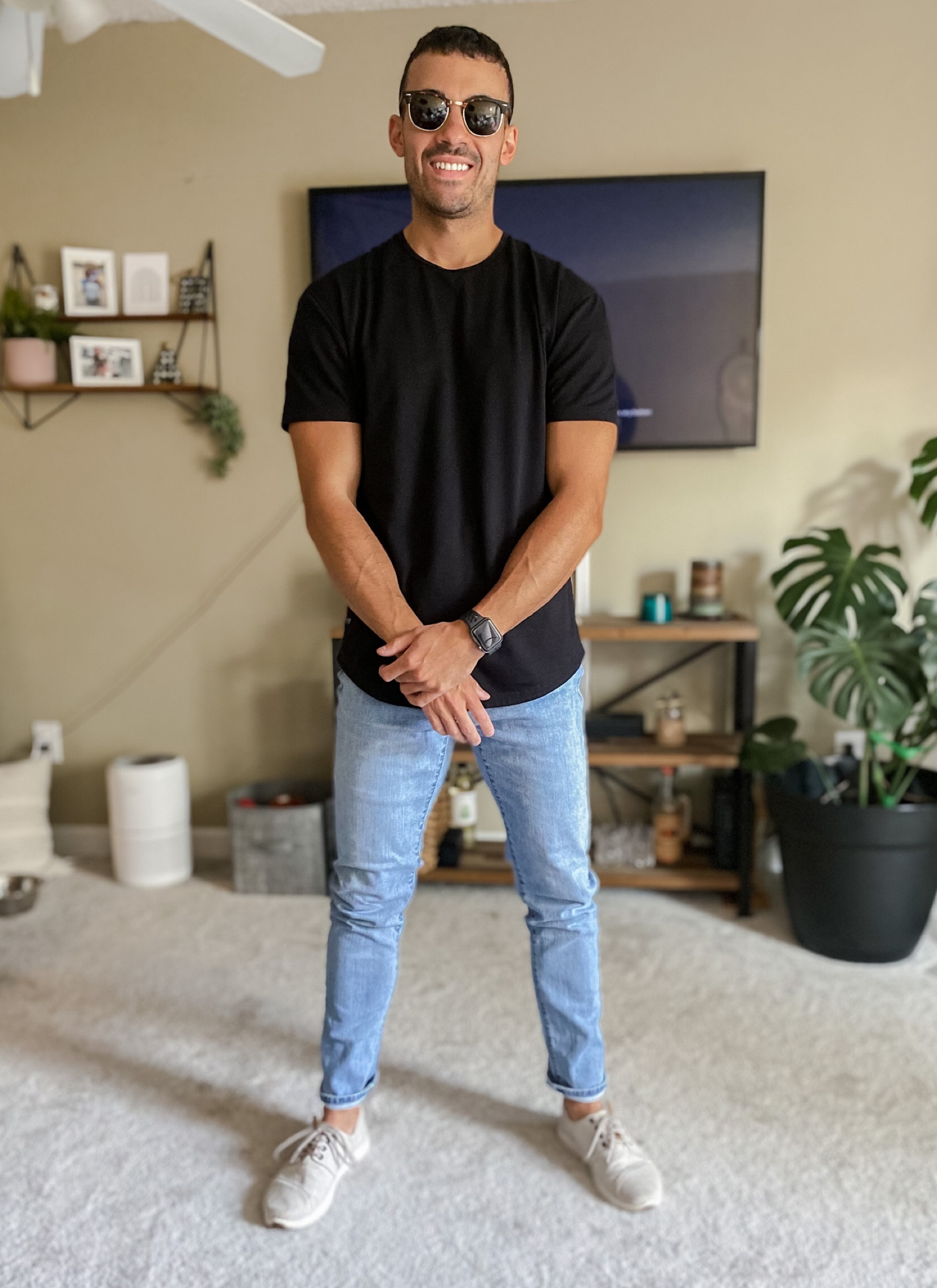 Mens fashion 

Abercrombie jeans 
Toms shoes 
Bylt shirt, L
Amazon sunglasses 

Mens casual wear 

#LTKunder100 #LTKmens