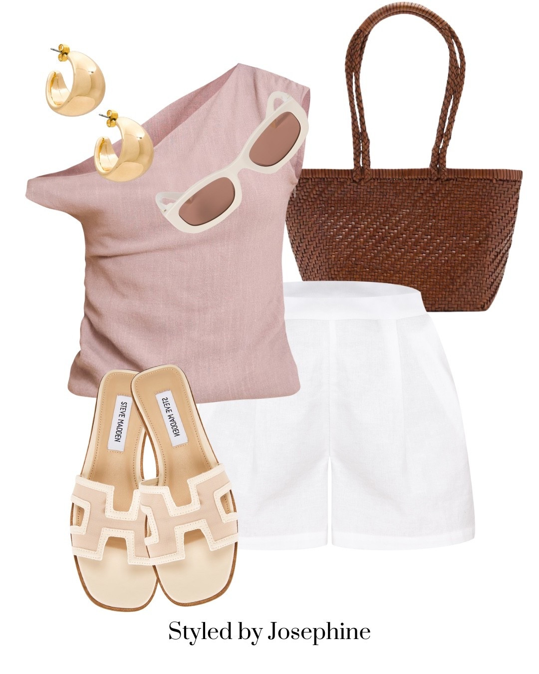 Soft summer tones and easy elegance 🌸
This one-shoulder blush top + white short combo is giving walk-on-the-boardwalk, market mornings, and iced coffee on the go. Add a woven tote and you're golden.

🛍️ Tags: LTKsummerstyle LTKcasual SoftTones WeekendStyle ChicSummer EverydayLook NeutralFashion SummerEssentials WhiteShorts WovenBag StyledByJosephine LTKunder100

#LTKStyleTip #LTKWorkwear #LTKTravel