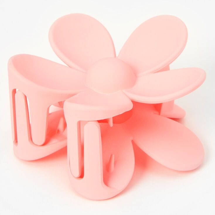 Matte Flower Hair Claw - Pink | Claire's (US)