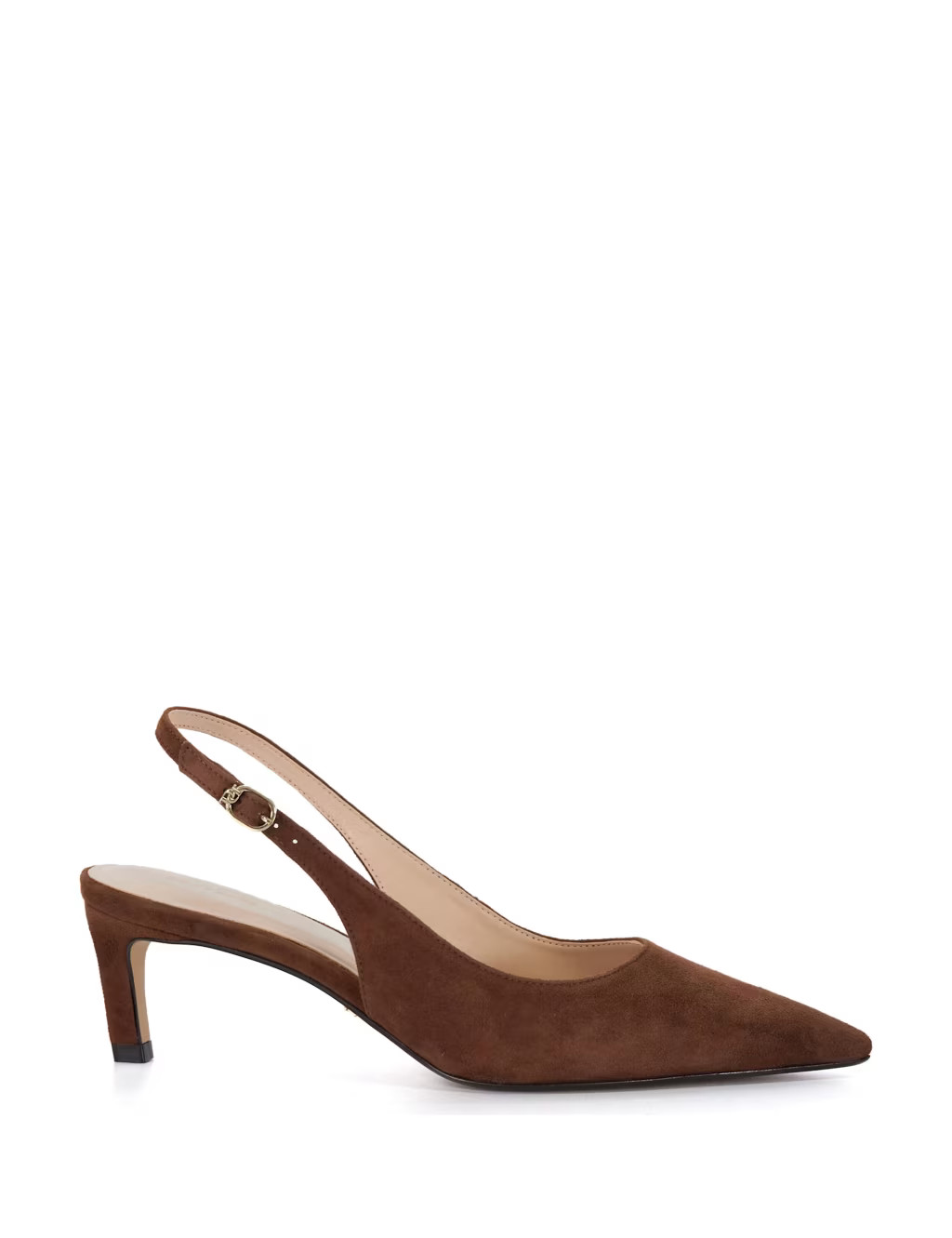 Suede Kitten Heel Pointed Slingback Shoes | Marks & Spencer (UK)
