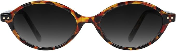 TIJN Olisa Retro Oval Sunglasses for Women Men,Polarized UV Protection Shades,Stylish Frame Sun G... | Amazon (US)