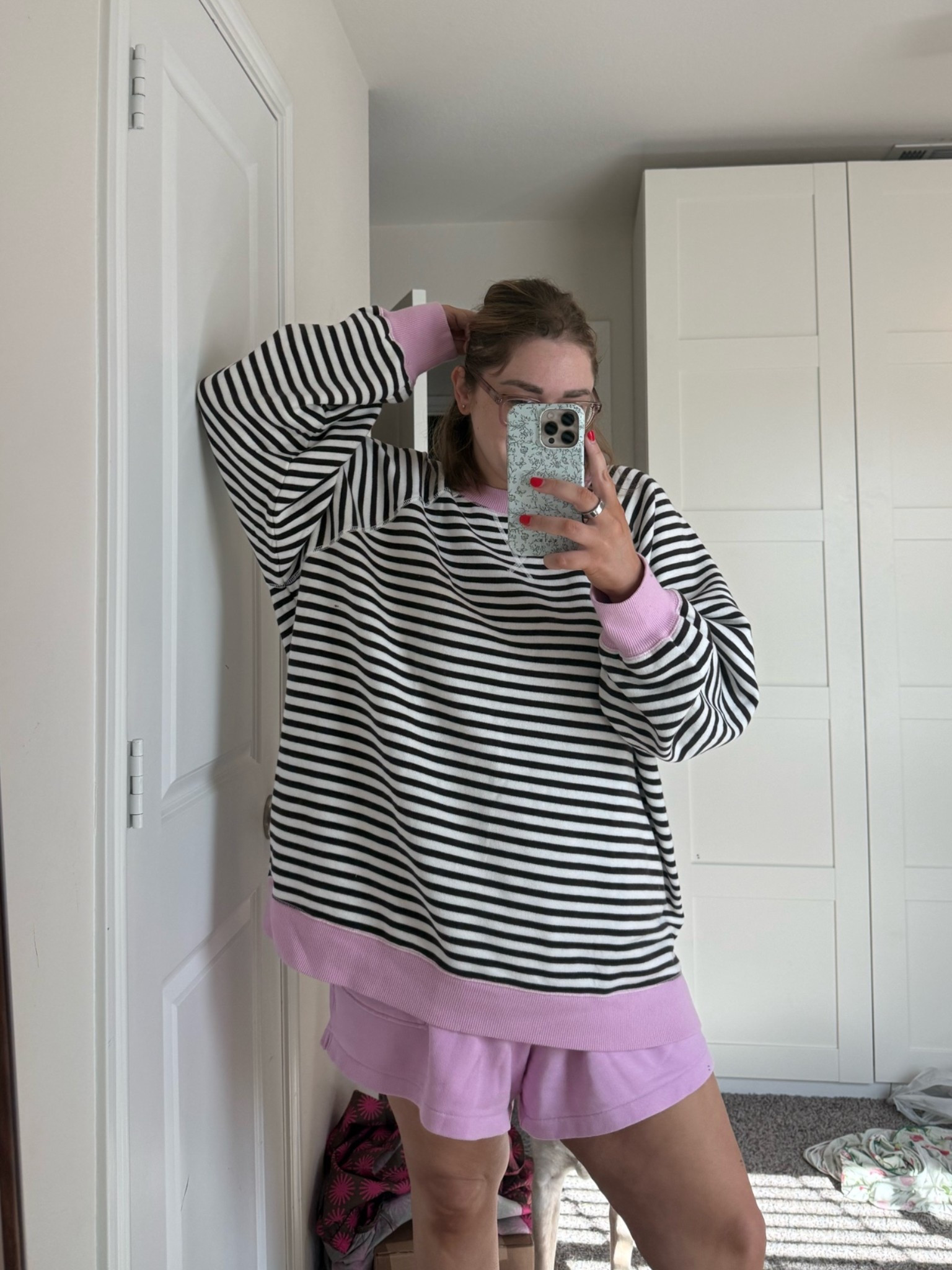 aerie comfy set on sale wearing xl in sweatshirt and shorts

#LTKMidsize #LTKSaleAlert #LTKPlusSize