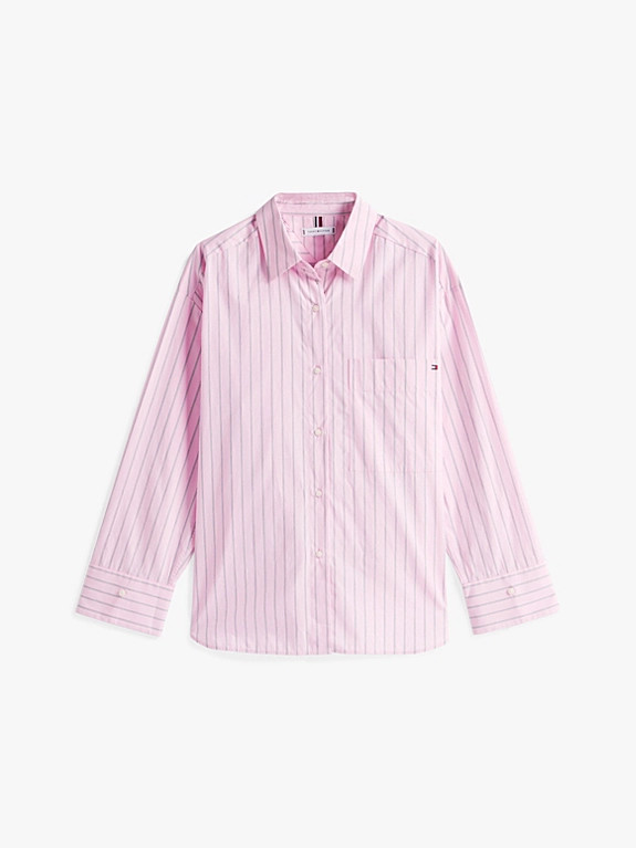 Oversized Fit Adjustable Cuffs Poplin Shirt | Tommy Hilfiger UK