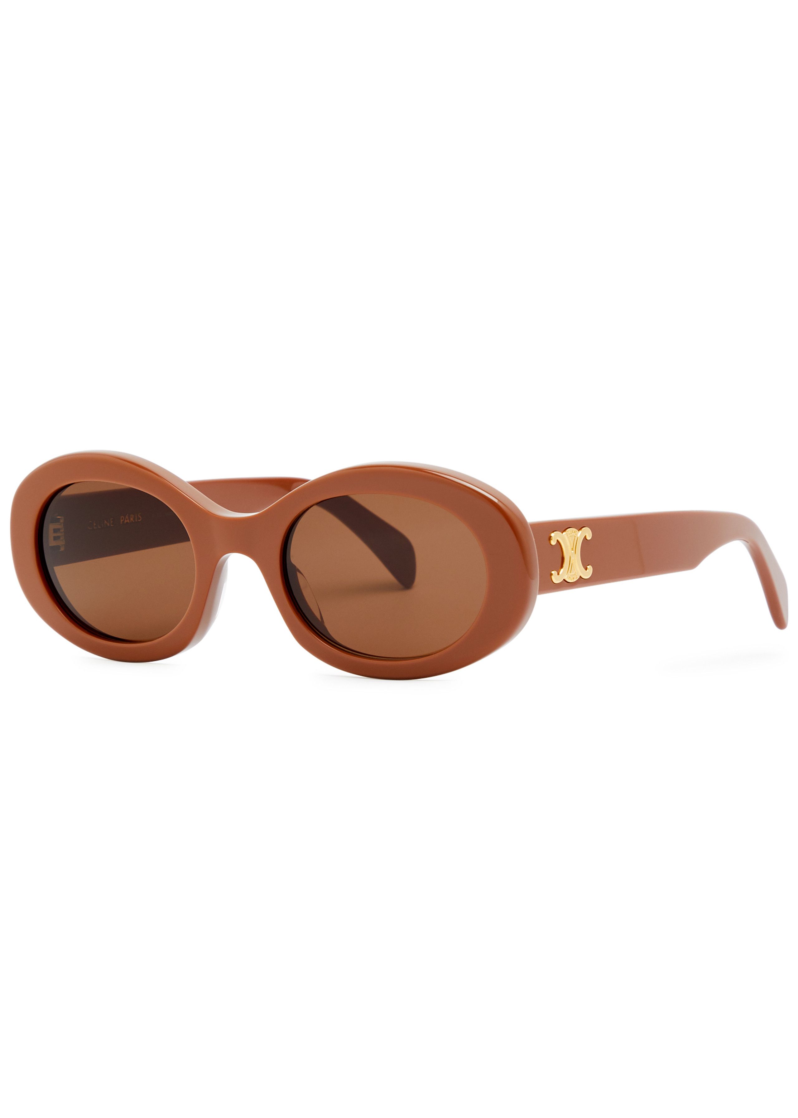 Oval-frame sunglasses | Harvey Nichols 