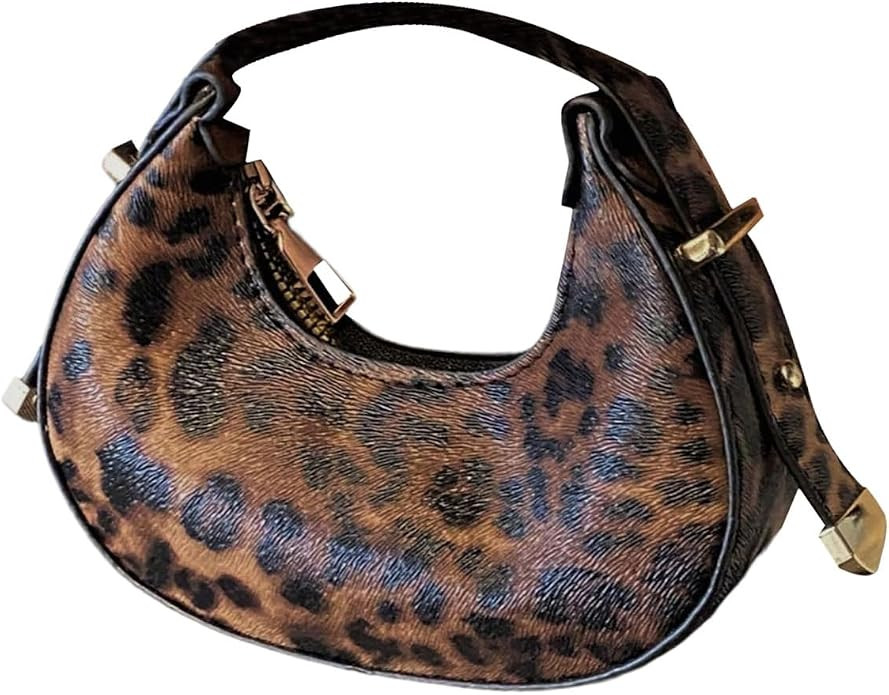 Women's Leopard Print Handbag Cheetah Top Handle Clutch Purses Zip Hobo Bags | Amazon (US)