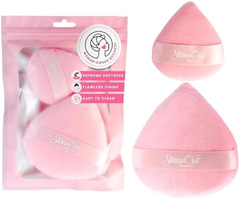 StansOut Beauty Velvet Makeup Puff Set (2-Pack) - Luxuriously Soft Powder Puffs for Seamless Face... | Amazon (US)