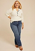 Plus Size edgely™ Dark High Rise Wide Leg Jean | Maurices