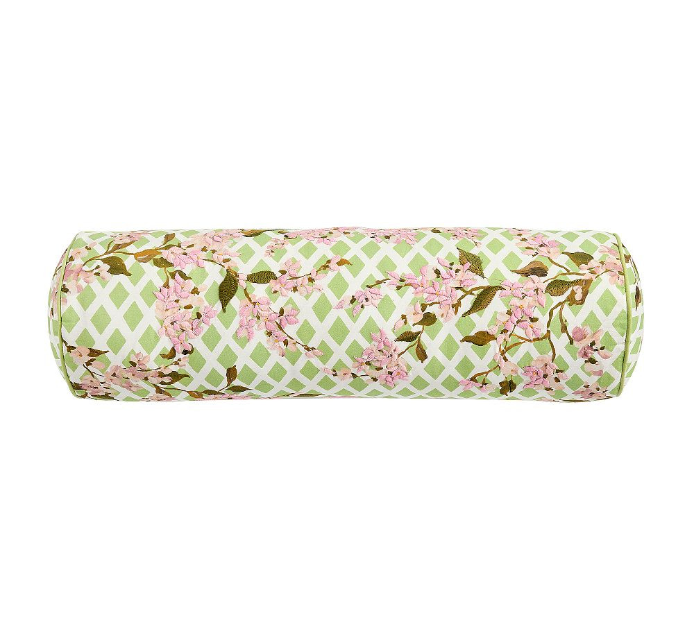 Monique Lhuillier Garden Trellis Bolster Pillow | Pottery Barn (US)
