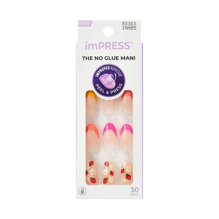 KISS imPRESS Design Press on Nails Utopian Multicolor Medium Almond 30 Count | Walmart (US)