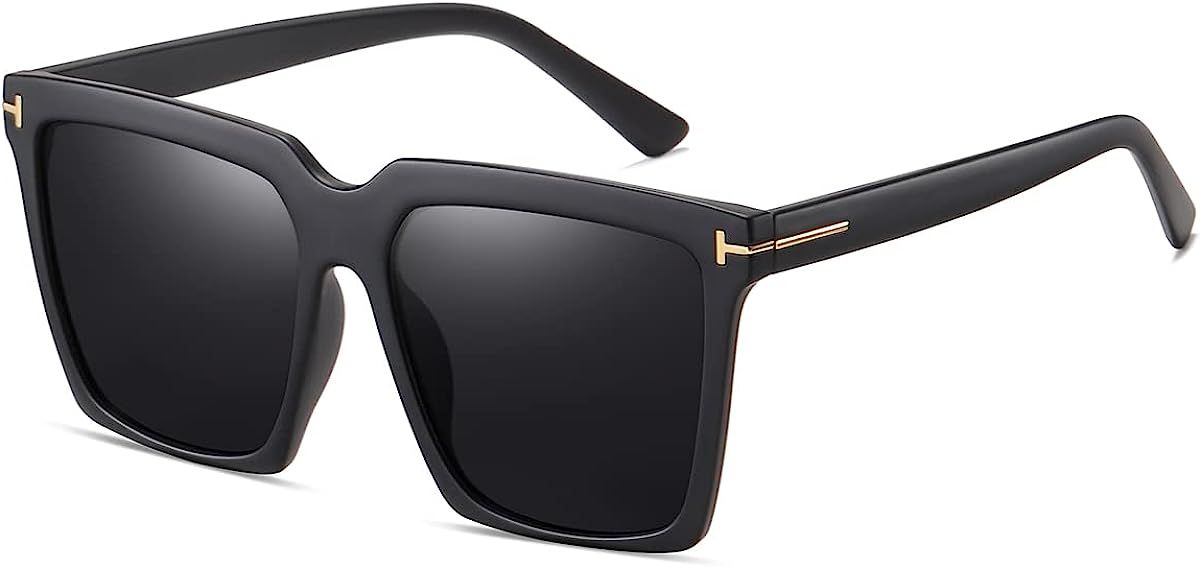 NIDOVIX Vintage Oversized Square Sunglasses for Women Men Luxury Big Large Frame Retro Sun Glasse... | Amazon (US)