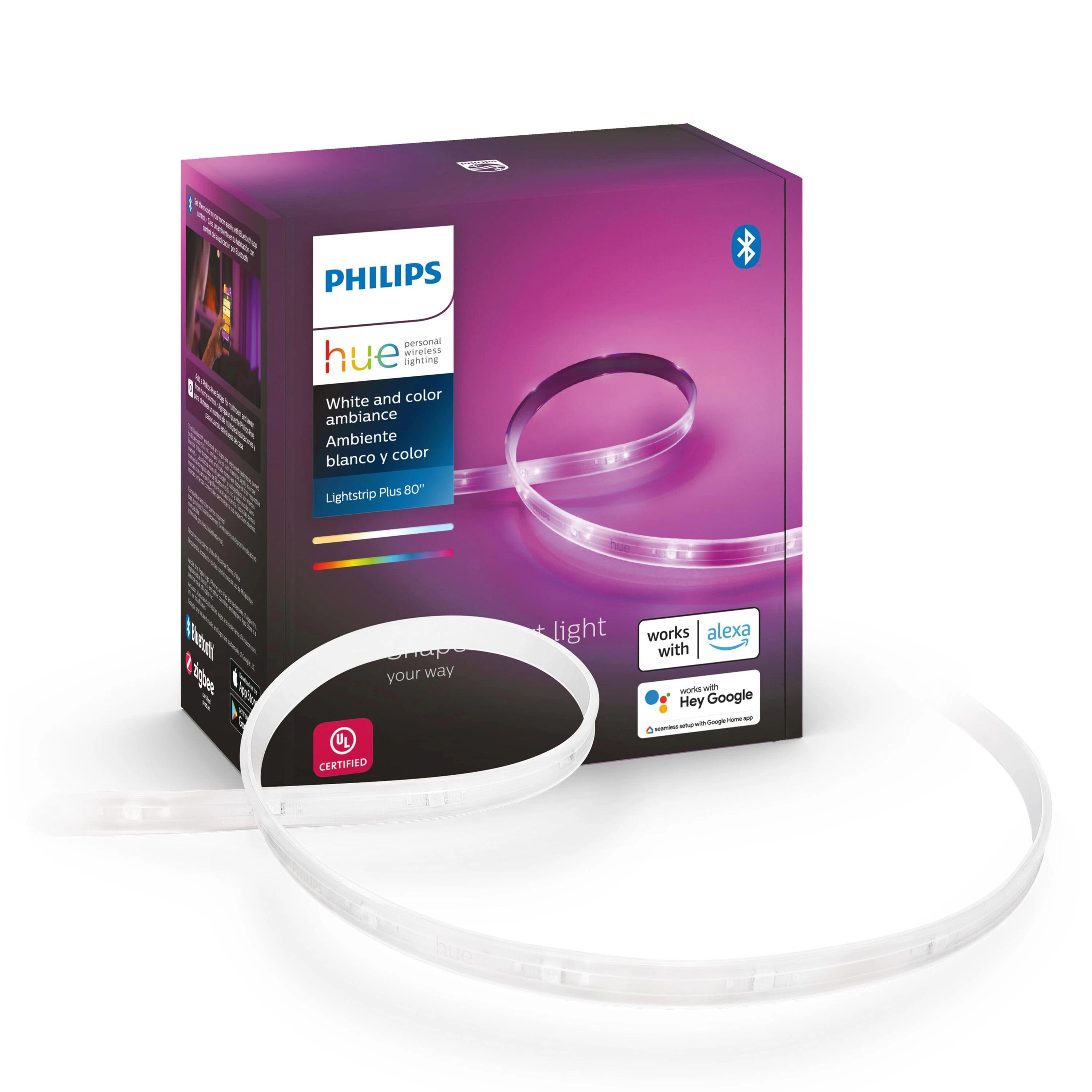 Philips Hue Base Kit 80-in Smart Plug-in LED Under Cabinet Strip Light | 555334 | Lowe's