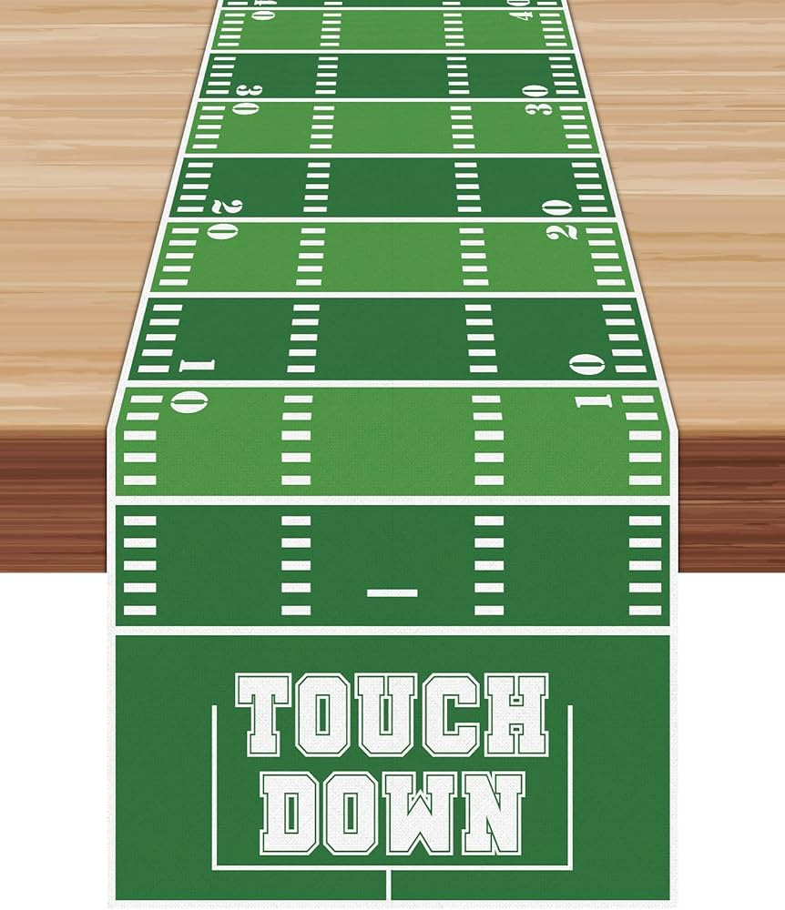 Football Table Runner Football Kitchen Dining Party Decorations Touchdown Linen Table Runner for ... | Amazon (US)