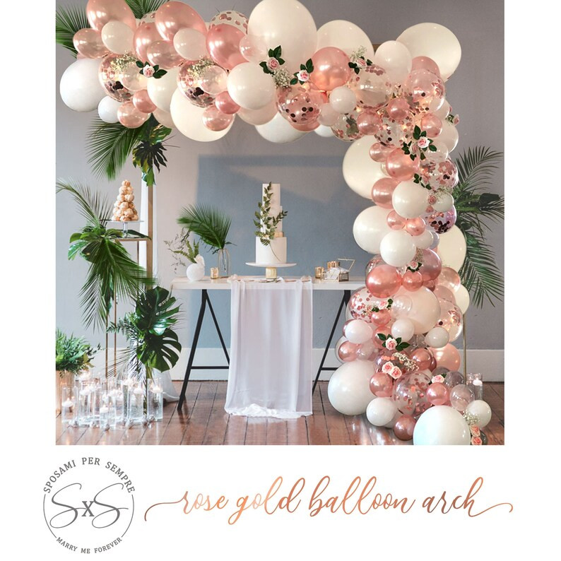Beautiful Balloon Arch Garland Kit  Rose Gold Confetti and | Etsy | Etsy (US)