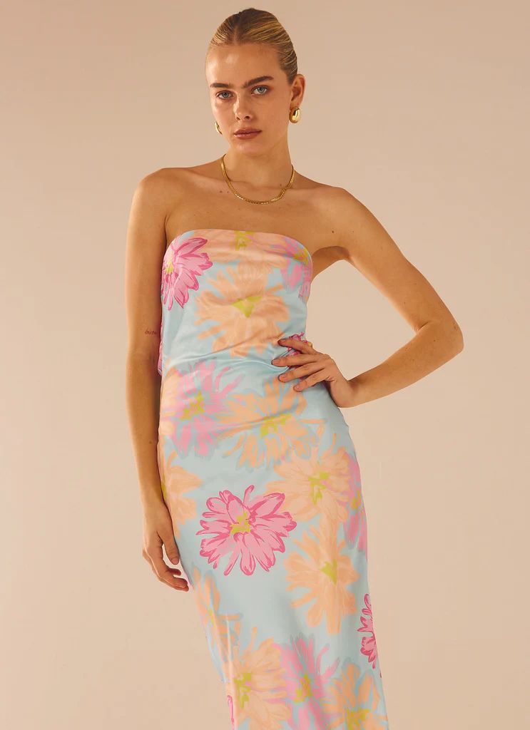 No Service Satin Maxi Dress - Spring Floral | Peppermayo (Global)