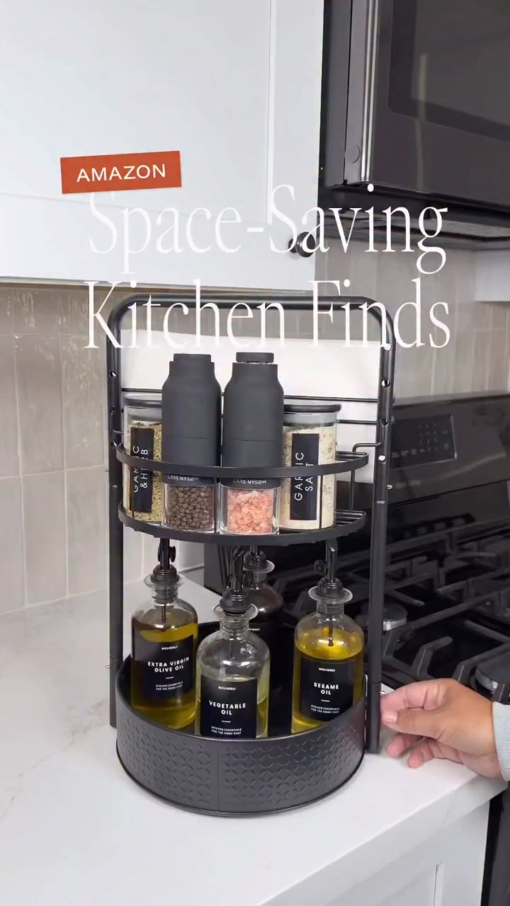 Space saving kitchen find! 👩🏽‍🍳🧂🫙✨ 

If your kitchen counters are always cluttered… this is your sign 👀

This rotating spice rack from Amazon completely changed how my kitchen looks AND functions.

✔️ Spins so you can find everything instantly
✔️ Holds way more than you think
✔️ Built-in paper towel holder = less clutter

It’s one of those “why didn’t I get this sooner” finds 🙌

🔗 in my bio

#amazonhome #amazonfinds #kitchenorganization  #amazonmusthaves #kitchenhacks

#LTKHome