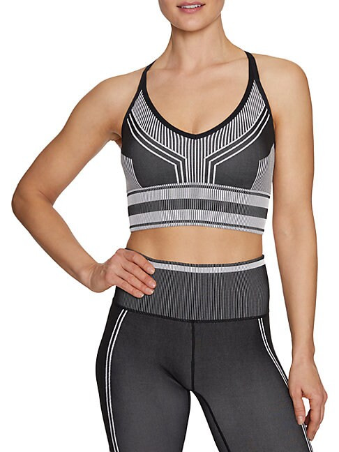 Contrast Stripe Seamless Sports Bra | Saks Fifth Avenue OFF 5TH