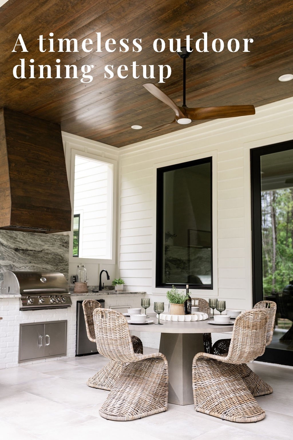 ✨ Imagine gathering with friends in a space that feels both elevated and effortless. From the woven rattan dining chairs to the sleek stone countertops and outdoor grill, this Modern Classic outdoor kitchen + dining area is designed for unforgettable moments. 🌿🍷

Do you want to bring our dreamy Modern Classic style interior design into your own home? 🏡 You’re in luck! Reserve our Online Interior Design packages today -> https://porcheandco.com/edesign ✨ We can’t wait to work with you & design your home with #porcheandco

#porcheandco #outdoordining #moderndesign #modernclassic #outdoorkitchen #alfrescodining #outdoorliving #patioinspo #modernoutdoor #timelessdesign #interiorstyling #edesign



#LTKStyleTip #LTKHome #LTKOver40