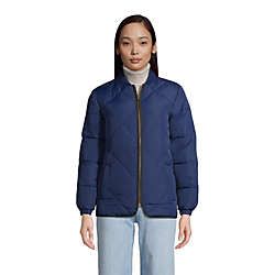 Women's Insulated Quilted Primaloft ThermoPlume Bomber Jacket | Lands' End (US)