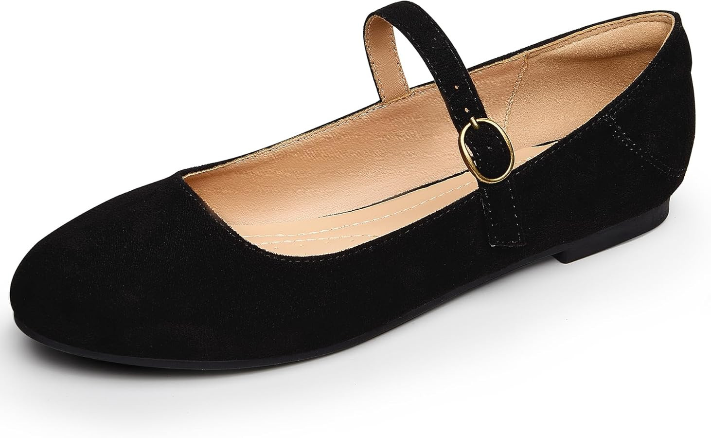 Trary Mary Jane Ballet Flats, Black Flats for Women, Ankle Strap Dressy Comfortable Flats | Amazon (US)
