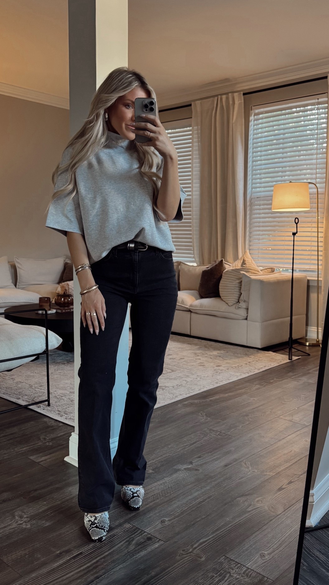 These jeans are so cute! They are a little long, but this top would make a perfect look for work!

#LTKSeasonal #LTKStyleTip