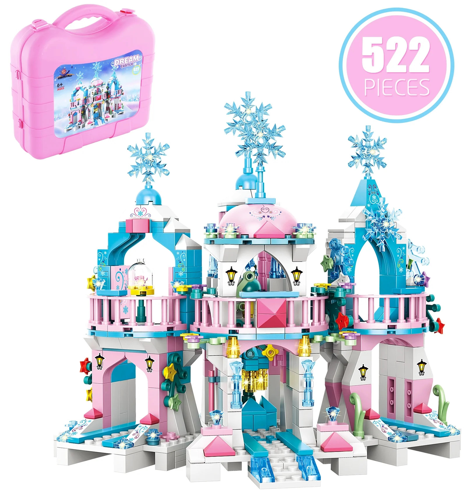 Friends Frozen Castle Building Kit Princess Magical Ice Palace, for Girls Ages 6-12 (552 Pieces) | Walmart (US)