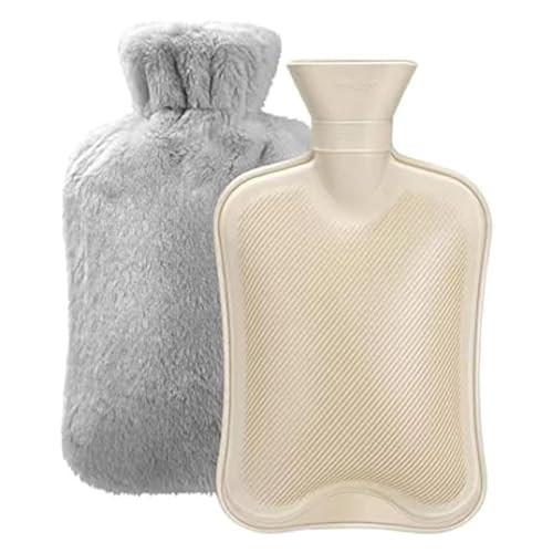 Hot Water Bottle with Soft Cover (2 Liter) Classic Rubber Hot Water Bagfor Cramps, Neck Shoulders Pain Relief Hot Cold Pack for Hot and Cold Therapy and Feet Warmer Great Gift for Women and Girls | Amazon (US)