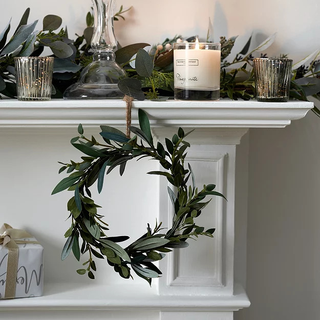 Mini Green Wreath Christmas Decoration | The White Company (UK)
