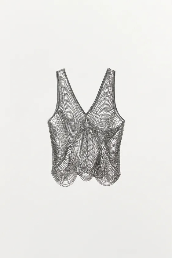 ZW COLLECTION BEADED TOP | Zara US