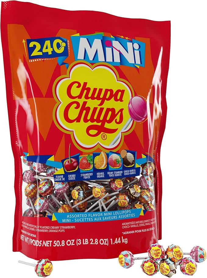 Chupa Chups Lollipops, Mini Assorted Flavours, 240 Count | Amazon (CA)