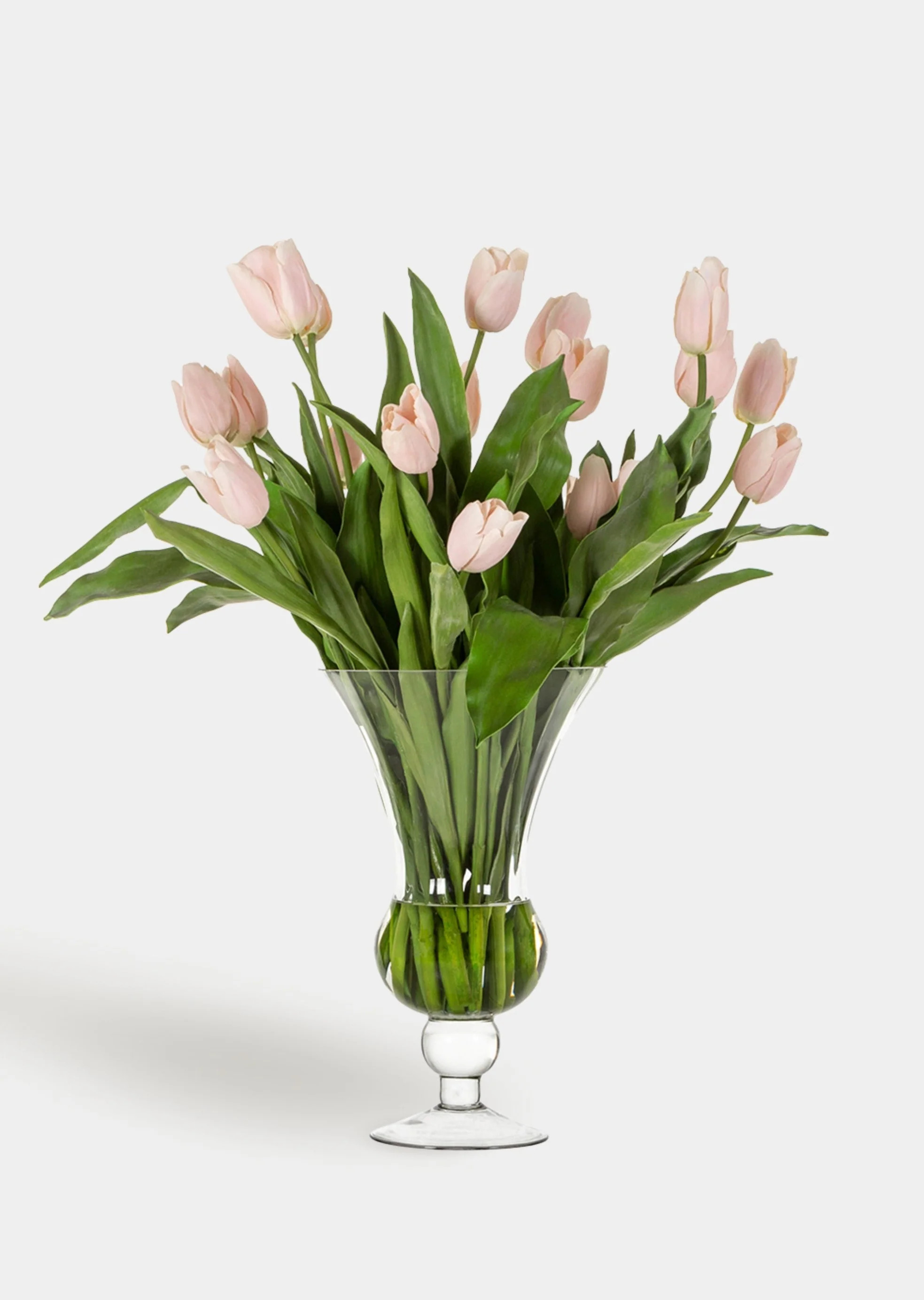 Pink Tulips in Glass Vase | Artificial Flower Arrangements | Afloral | Afloral