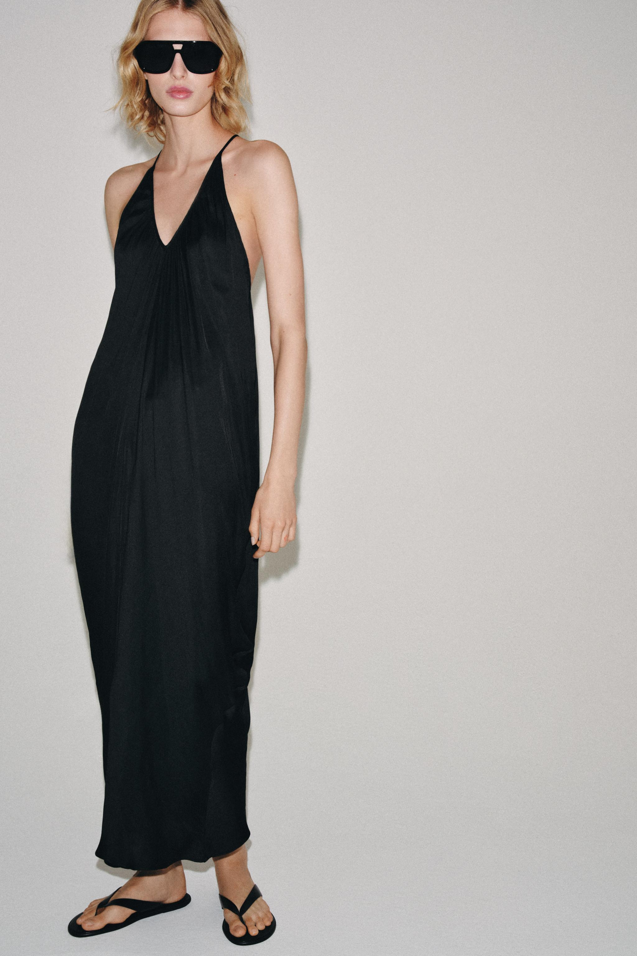 SATINIERTES DRAPIERTES KLEID ZW COLLECTION | Zara DE