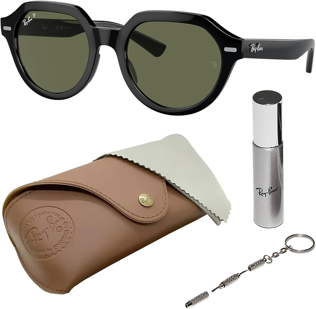 Ray-Ban RB4399 GINA Square Shaped Sunglasses for Men & Women with Official RAYBAN Eyewear Kit | Amazon (US)