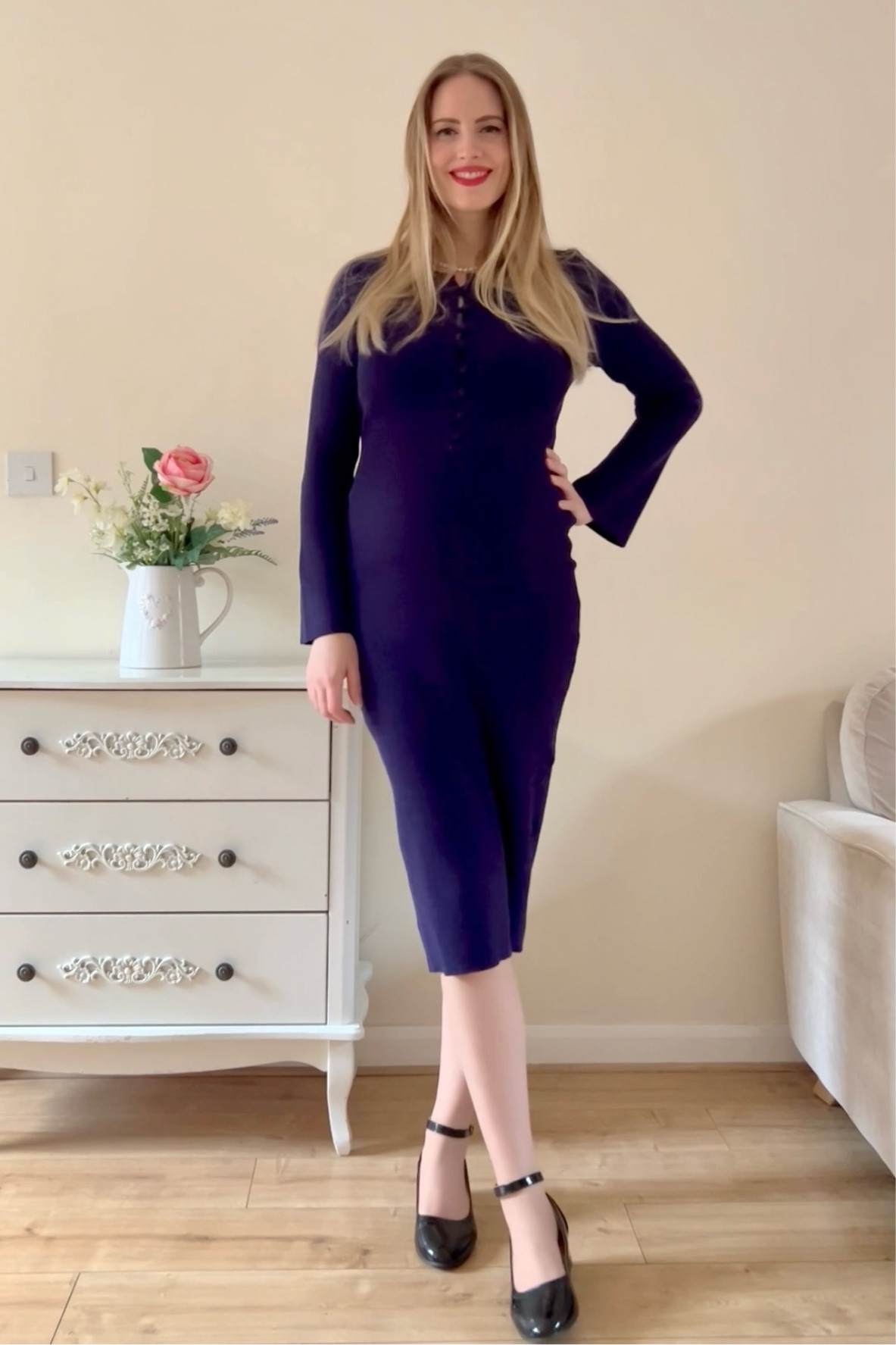 Love this navy blue knitted dress by Rihoas 💙

#LTKwinter #LTKgrwm #LTKstyletip