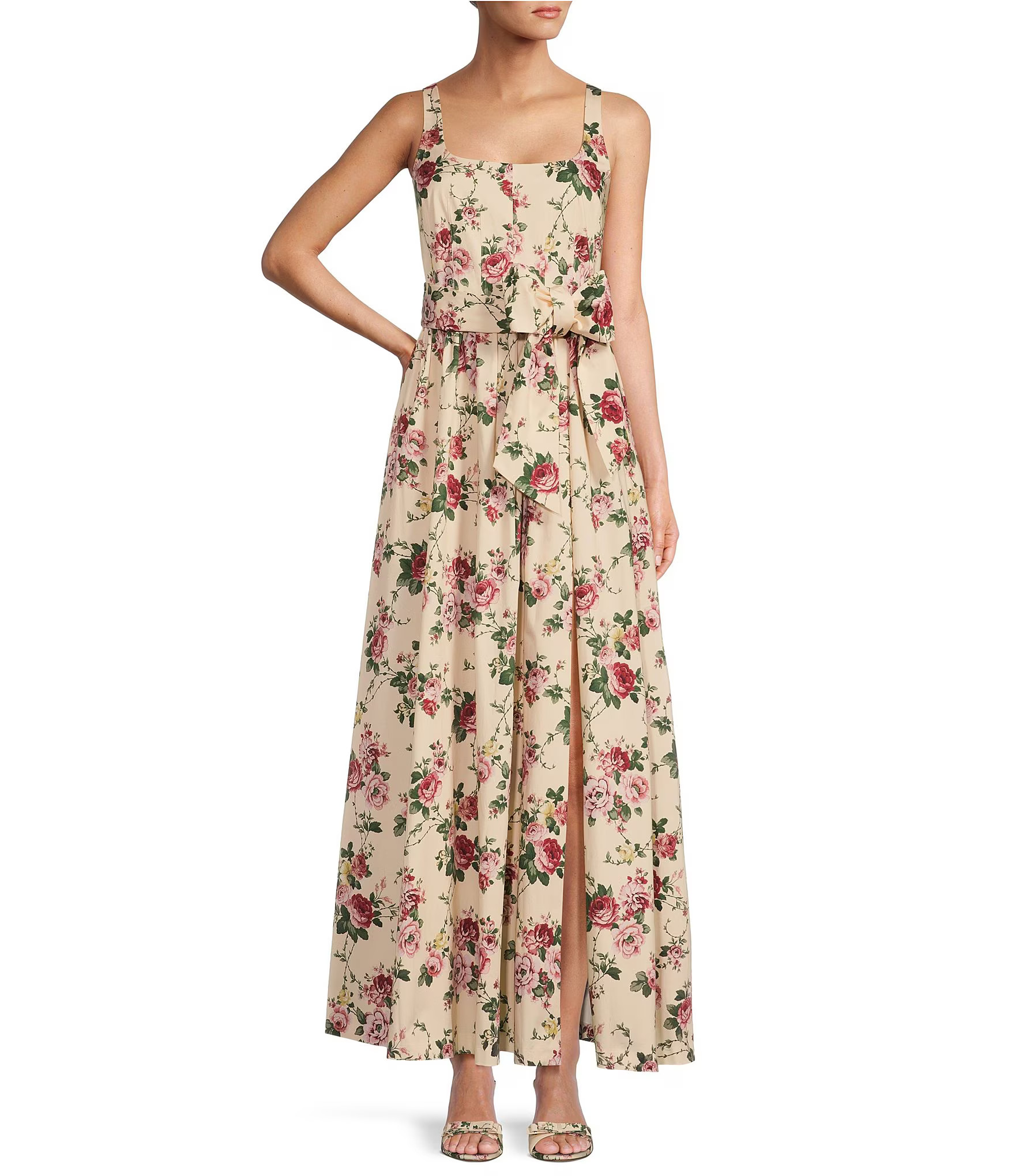 Antonio Melani x The Style Bungalow Garden Avenue Sleeveless Front Slit Floral Print A-Line Maxi ... | Dillard's