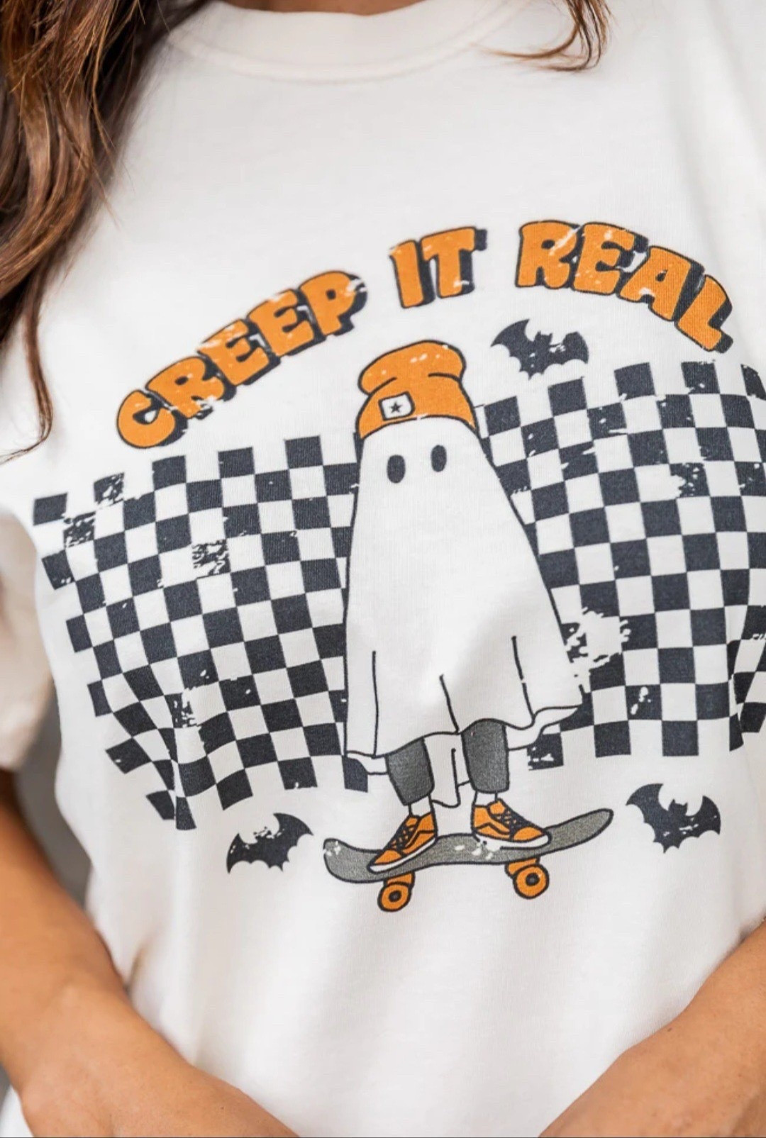 Shop this ghost creep it real graphic tee on SALE (25% off all graphics.. discount applied in cart) - stock up on your fall / halloween shirts now while they're on sale 😍 Remember get a price drop notification if you heart a post/save a product 😉

✨️ P.S. if you follow, like, share, save, or shop my post (either here or @amandaroblessed).. thank you sooo much, I appreciate you! As always thanks sooo much for being here & shopping with me 🥹

| target fall, fall, fall fashion, fall outfits, fall boots, fall shoes, fall decor, fall dress, fall dresses, fall amazon, fall capsule, fall clothes, fall home decor, halloween, halloween decor, pottery barn, urban outfitters, Walmart home, from Walmart, spooky, skeleton, matching sets, patio furniture, hearth and Hand with magnolia, target home, target finds, at target, from target, wedding guest dress summer, wedding guest dress fall, fall wedding, outfits for fall, pumpkin patch, pumpkin patch outfit, plus size fashion, business casual workwear, vacation outfits beach, bathing suits, swimsuit, bikini, travel outfits, airport outfits, trick or treat, halloween costumes, christmas, following, for you, elevated casual outfits, summer outfit ideas, summer shorts outfit, maxi skirt outfits, red summer outfits, screen free kids activities, summer try-ons, summer vacation outfits, amalfi coast outfits, office trouser outfits, bathing suits, swimsuits, bikini, christmas tree, ornaments, patch, apple picking, pumpkin, terracotta, summer outfits, summer dresses, country concert outfits, concert outfits, bathroom decor, date night outfits, prime day deals |

#amandaroblessed #LosAngeles #LTKGiftGuide #LTKFindsUnder100 #LTKFindsUnder50 #LTKFestival #LTKFestival #LTKSwim #LTKBump #LTKSaleAlert #LTKPetite #LTKKids #LTKstorytime #LTKActive #LTKOver40 #LTKMidsize #LTKBeauty #LTKfoodie #LTKdayinmylife #LTKSeasonal #LTKselfcare #LTKgrwm #LTKU #LTKPlusSize #LTKWedding #LTKmomlife #LTKBaby #LTKvlog #LTKHome #LTKTall #LTKfitnessgoals #LTKTravel #LTKMens #LTKootd #LTKmorningroutine #LTKWorkwear