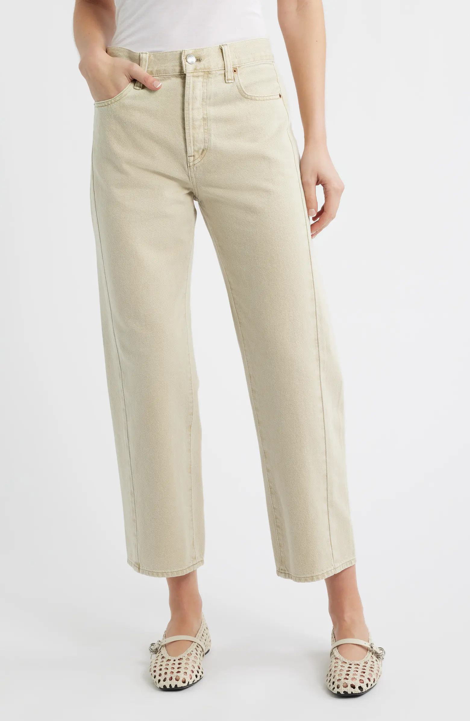 Pieced Barrel Leg Jeans | Nordstrom