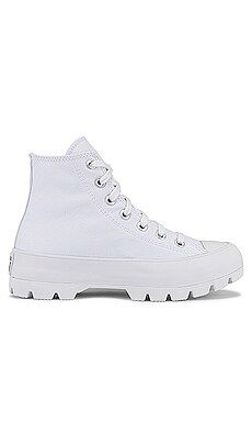 Converse Chuck Taylor All Star Lugged Hi Sneaker in White & Black from Revolve.com | Revolve Clothing (Global)