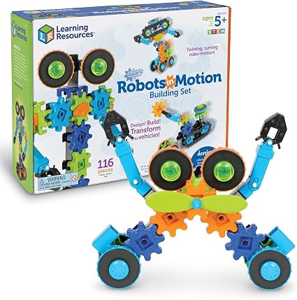 Learning Resources Gears! Gears! Gears! Robots in Motion Building Set - 116 Pieces, Ages 5+, Robo... | Amazon (US)