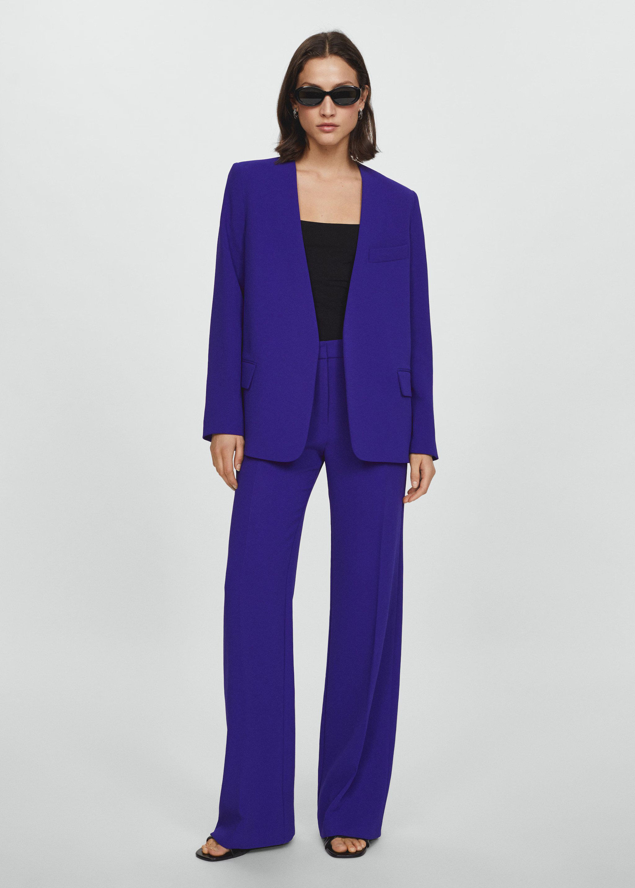 Patterned suit blazer | MANGO (US)