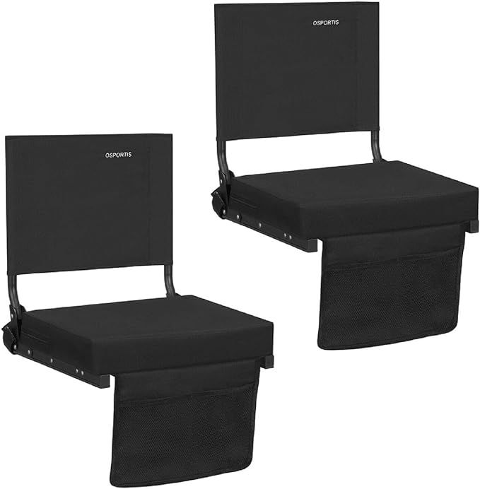 OSPORTIS Stadium Seats for Bleachers with Back Support, Bleacher Seats with Backs and Cushion, Wi... | Amazon (US)