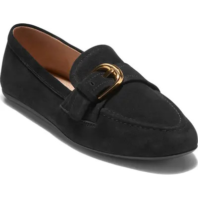 Cole Haan Grand Ambition Alette Buckle Loafer in Deep Olive Suede at Nordstrom, Size 10 | Nordstrom