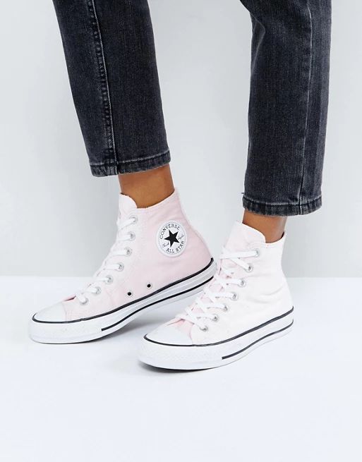 Converse Chuck Taylor All Star Velvet Hi Top Sneakers In Pink | ASOS US
