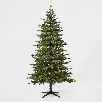 6.5ft Pre-lit Balsam Fir Artificial Christmas Tree Clear Lights with AutoConnect - Wondershop&#84... | Target